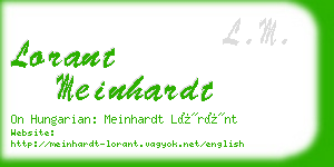 lorant meinhardt business card